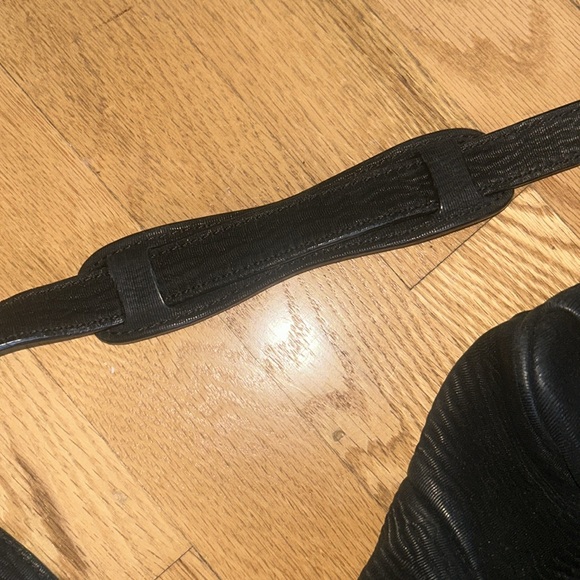 Alexander Wang black pebble leather satchel (2 leather handles) w/gold grommets - Picture 9 of 14